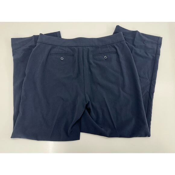 Briggs Womens Dress Pants Size 12 Short Blue Pockets Elastic Waist - Picture 8 of 13